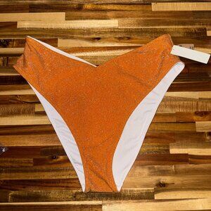 Shimmer High-Waist Cheeky Bikini Bottom (VS/PINK)